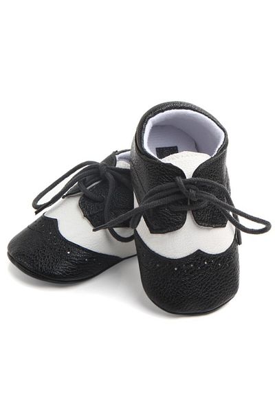 Superbaby Elegant black and white boys' shoes