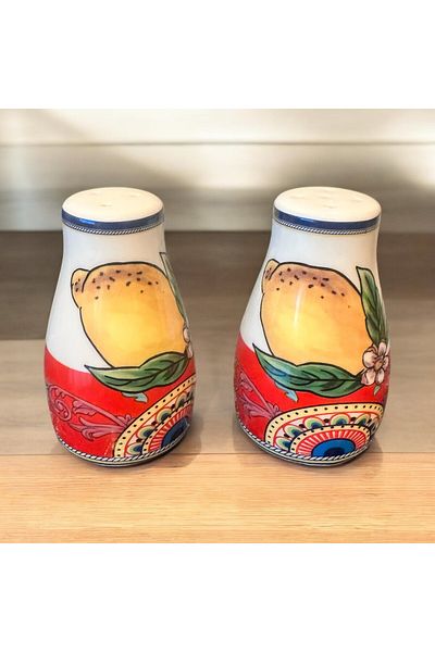 618 CONCEPT Porcelain Citrus Salt Shaker Pepper Shaker 4,5X8 cm