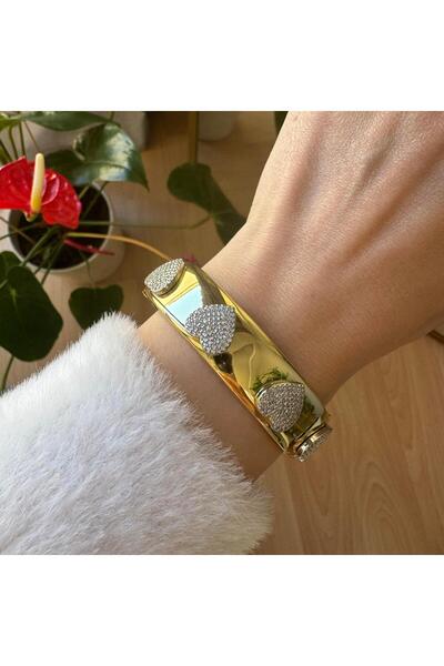 Venus Design Çelik Kalpli Kelepçe Bileklik