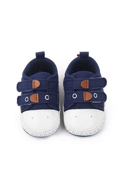 Superbaby Pantofiori sport bleumarine cu barete cu arici - Dino