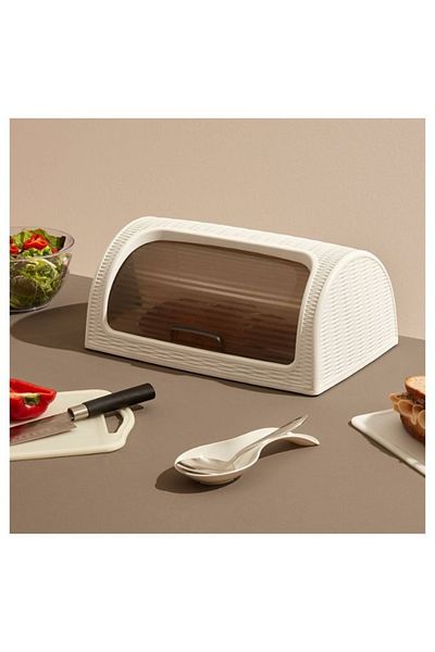 Dania White plastic bread and pastry storage box, made in Turkey