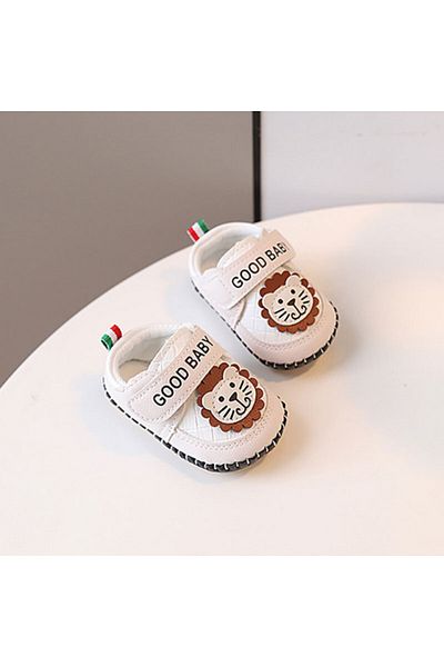 Superbaby White and cream shoes for boys - Lion