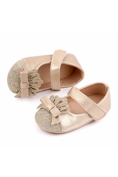Superbaby Pantofiori cu sclipici si coronita