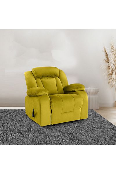 Lazy Vibes MNZ5 | Velvet Rocking & Rotating Recliner Chair - Gold