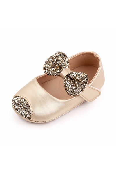Superbaby Pantofiori aurii cu sclipici pentru fetite