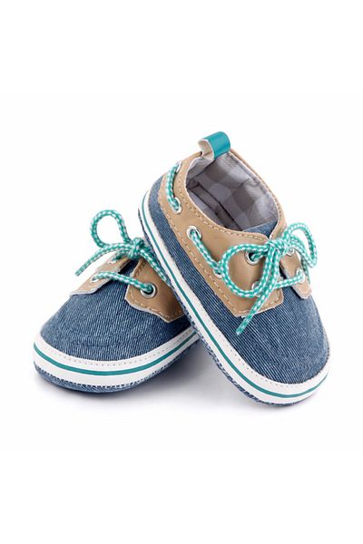 Superbaby Cream denim loafer shoes