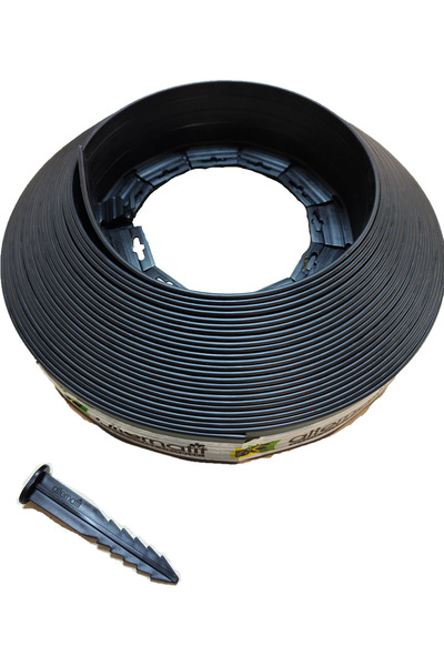 Alternatif Çim Ayırıcı 25 M SİYAH Yüksek Kalite Çim Sınırlayıcı Çim Ayracı Çi...