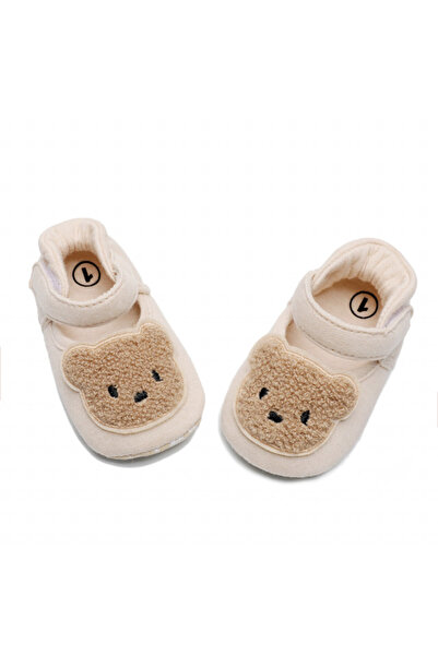 Superbaby Pantofiori crem pentru fetite - Ursulet
