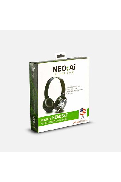 NEO:Ai Wireless Headset Pured Surround Soulful Sound | Chicago SSS Series | Long Battery Life & Easy Use