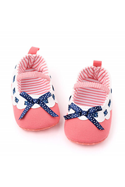 Superbaby Розови обувки в сьомга с бели волани