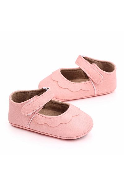 Superbaby Pink shoes with ruffles for little girls