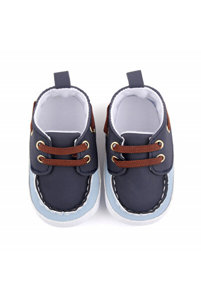 Superbaby Pantofiori bleu cu bleumarine tip mocasini