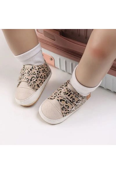 Superbaby Leopard shoes with velcro straps