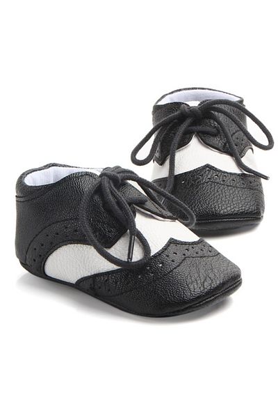 Superbaby Elegant black and white boys' shoes