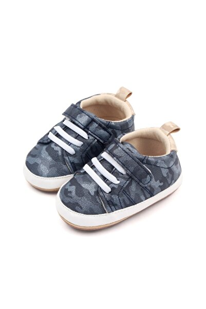 Superbaby Pantofiori sport camuflaj pentru bebeluși pentru primii pași, cu ta...