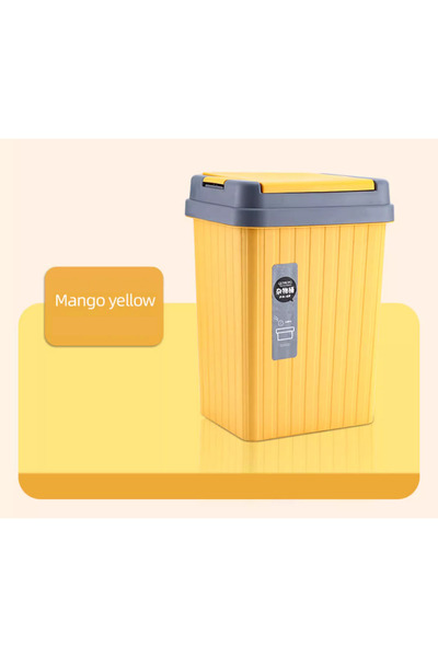 ABYZ Waste Bin with Lid, 6L, Square, Plastic, Yellow color ABYZ™
