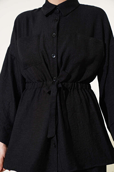 VOLT CLOTHİNG Kadın Beli Lastikli Göğüs Cepli İkili Takım