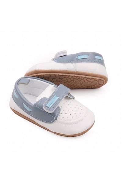 Superbaby White and blue casual shoes for boys