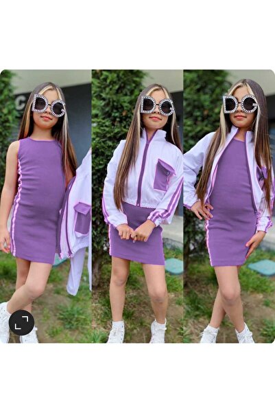 zeynoshkids Kız Çocuk Spor Elbise ve Ceket 2 Parça Takım
