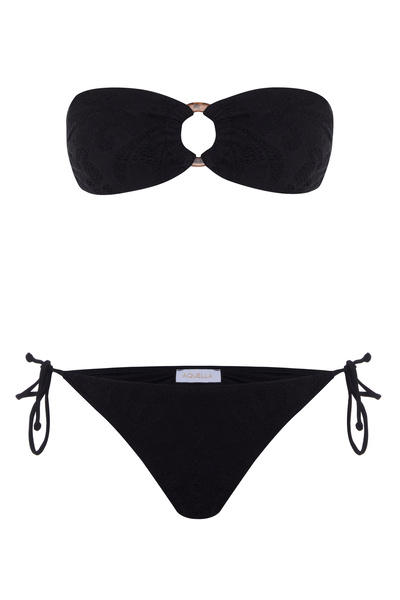 AQUELLA Σετ μπικίνι Starplez με σούρες στην πλάτη και κούμπωμα