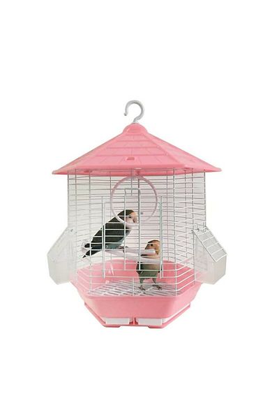 Others Bird Cage with Perch and Swing - Pink