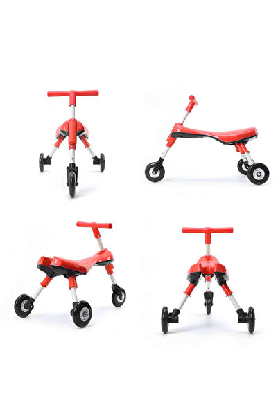 lovely baby Toddler 3-Wheel Folding Ride-On Toy No Assembly Required Baby Walking Tricycle EVA/Urethane Wheels