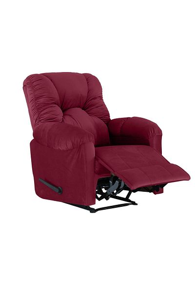 American Polo | Velvet Classic Recliner Chair - Burgundy -92×78x103