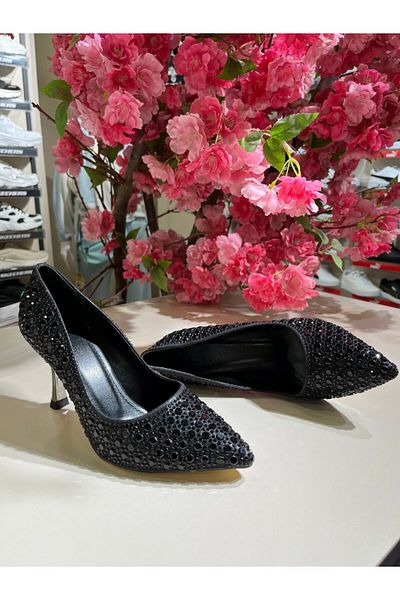 İST FİDAN KUNDURA Women's Sequin Detailed Heeled Evening Dress Shoes