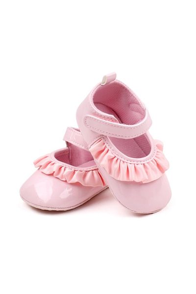 Superbaby Patent leather frilled shoes