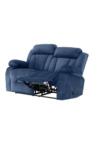 Lazy Vibes MNZ5 | Velvet Double ReclinerChair 159x77x104 cm - Dark Blue