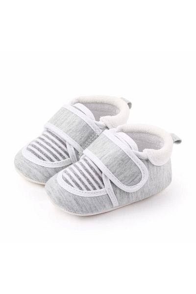Superbaby Gray shoes with white stripes