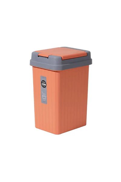 ABYZ Waste Bin with Lid, 6L, Square, Plastic, Orange color ABYZ™