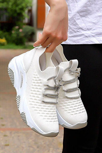 GİNZA MODA Dnr 101 Stone Laced Knitwear Shoes