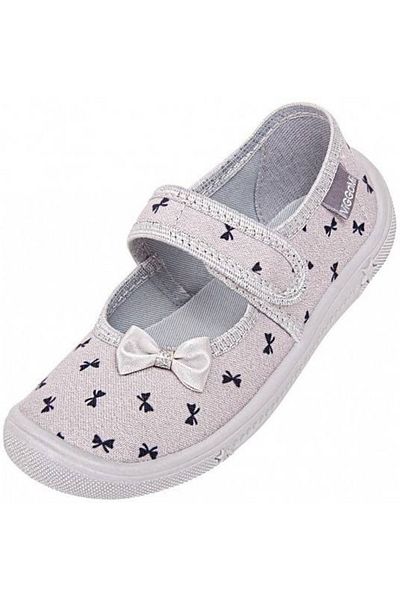 Superbaby Pantofiori gri cu fundite