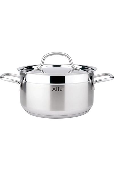 HOME MAKER Alfa Casserole Cookware, 9.8 Liter Capacity, Silver