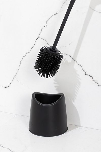 Porsima SB-776 Silicon WC Toaletă Baie Perie Chiuvetă Perie de curățare Negru