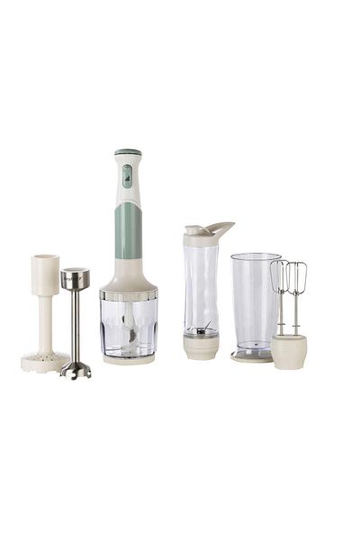 Berghoff Gem Retro 1200 W Mint Green-Cream Hand Blender Set - 7950810