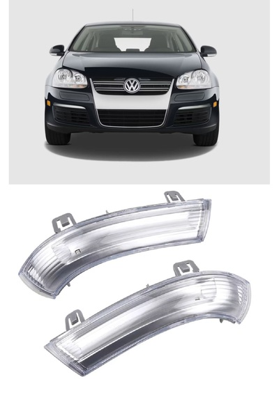 CMEPARTS Volkswagen Jetta 2006-2010 Uyumlu Ayna Sinyali Sağ + Sol Takım 2 Ade...