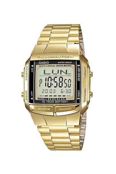 Casio Men's Data Bank Digital Watch DB-360G-9ADF - 43 mm - Gold