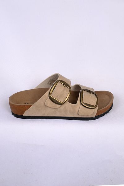 Pierre Cardin PC-7551 Γυναικείες Παντόφλες Καθημερινές Ορθοπεδικές Σόλα Μπεζ ψηλή σόλα