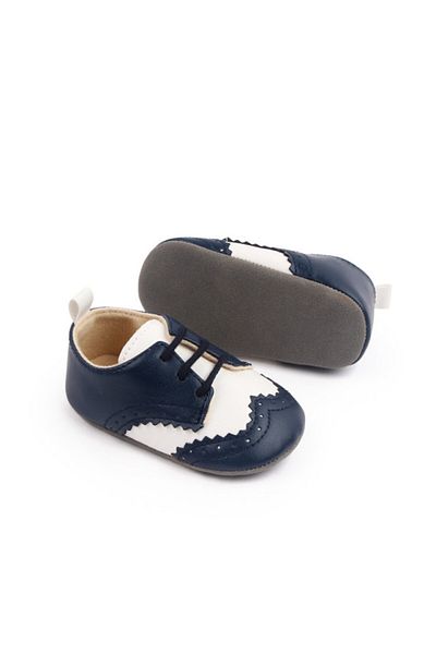 Superbaby Elegant navy blue shoes with white insert