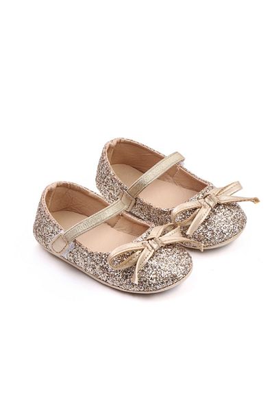 Superbaby Pantofiori aurii cu sclipici