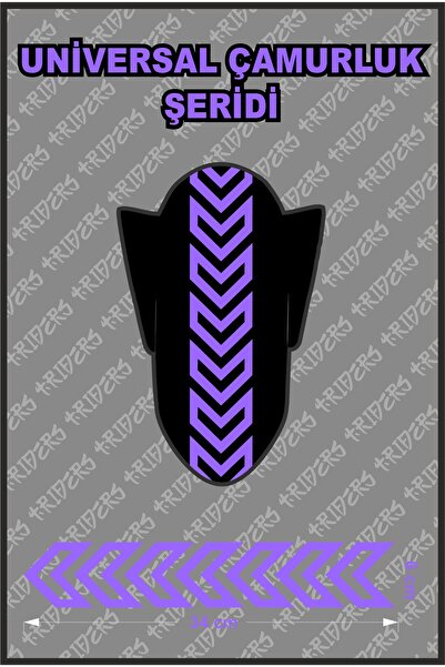 TRİDERS Üniversal Şerit Motosiklet Çamurluk Etiket Sticker 6cm x 34cm