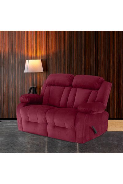 Lazy Vibes MNZ5 | Velvet Double ReclinerChair 159x77x104 cm - Burgundy