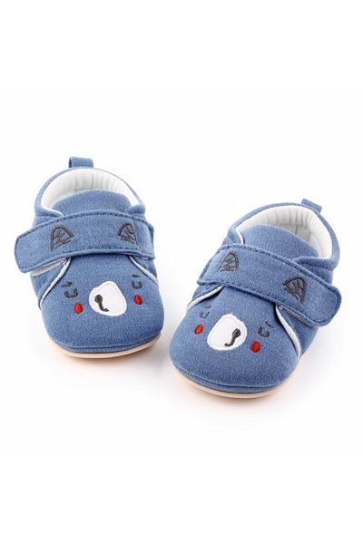 Superbaby Pantofiori albastri pentru baietei - Teddy