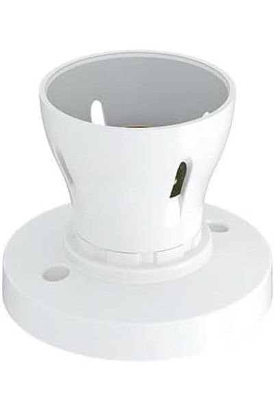 Generic ADMORE Batten Lamp Holder with Skirt - B22 & E27 (White) NV621