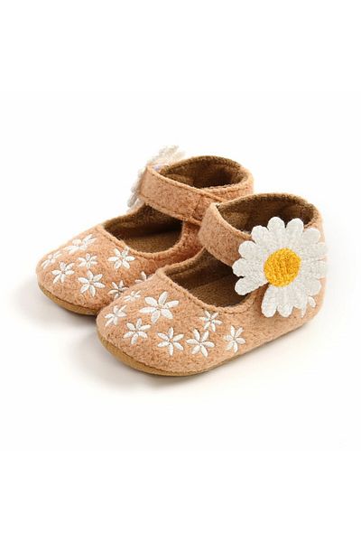 Superbaby Cream shoes with white daisy