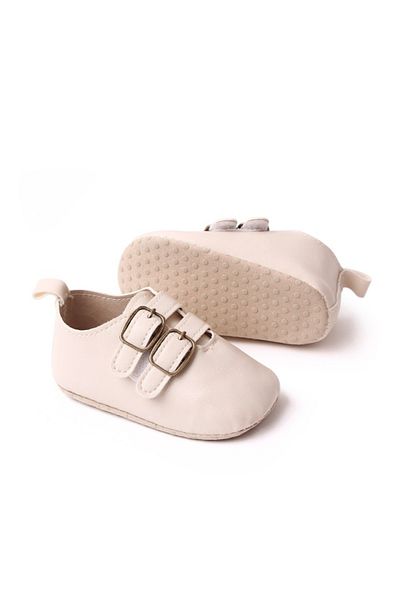 Superbaby Pantofiori pentru bebelusi, ivoire, cu catarame