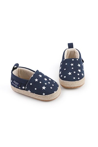 Superbaby Pantofiori bleumarin tip mocasini cu stelute