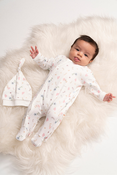 Minisse بذلة منقوشة بالزهور مكونة من قطعتين